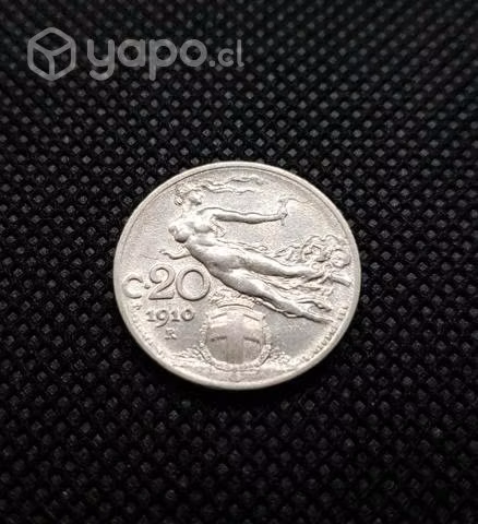 Moneda Italia 20 centesimi 1910