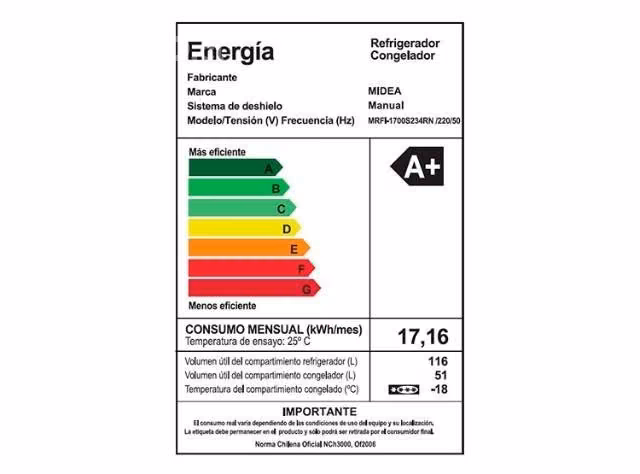 Refrigerador midea bottom freezer mrfi-1700s234rn