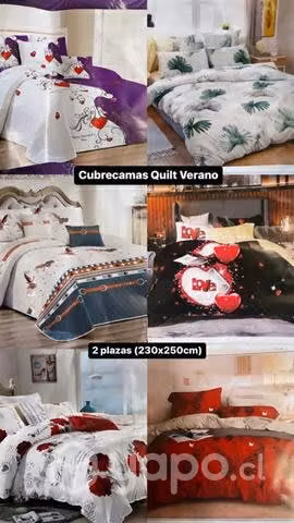 Cubrecamas quilt verano 2 plazas