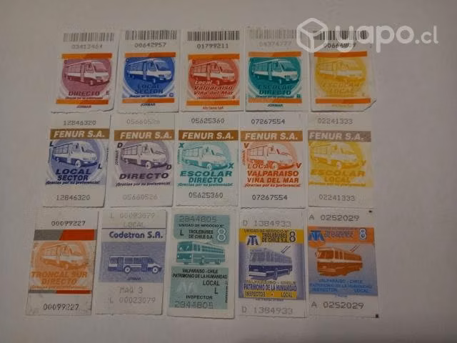 Lote 21.- 40 boletos de buses