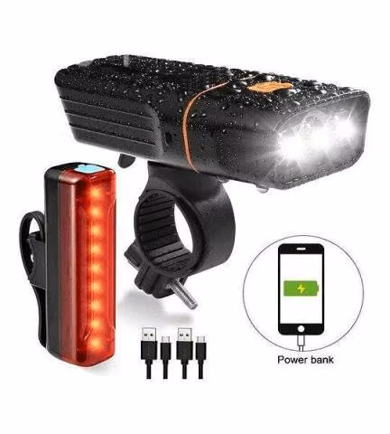 Set Luces Delantera Y Trasera Para Bicicleta - Imagen 2