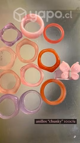 Aro de patos y anillos chunky joyeria de niños