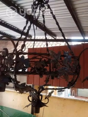 Lamparas gigantes de fierro forjado