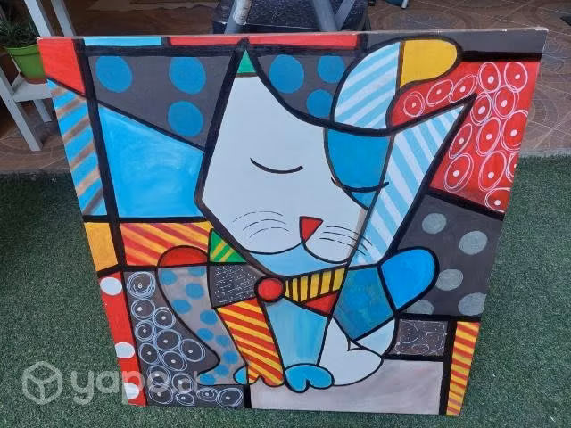 Cuadro pintado mano 70x74
