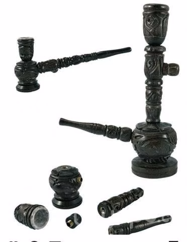Pipa madera tallada de India - Nueva