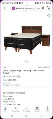 Cama Flex King + set muebles - Imagen 3