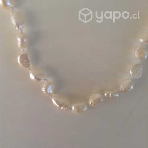 Collar de Perlas De Rio Blancas Broche en Acero L - Imagen 4