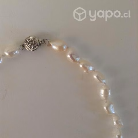 Collar de Perlas De Rio Blancas Broche en Acero L