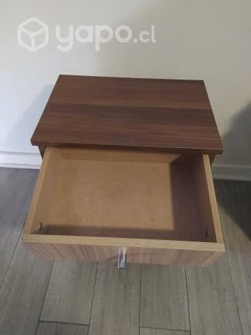 Cama Box Americano 1.5 Plazas + Colchón Y Velador - Imagen 5