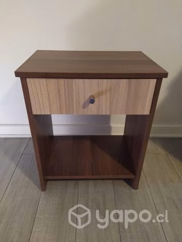 Cama Box Americano 1.5 Plazas + Colchón Y Velador - Imagen 6