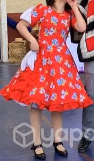Vestido de cueca sin falso