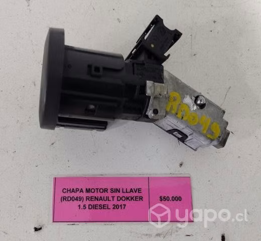 Chapa Motor Sin Llave (RD049) Renault Dokker 1.5 D