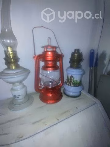 Lámpara roja a parafina usada - Imagen 4