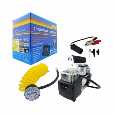 Compresor De Aire Para Auto Metalico Doble Cilindr - Imagen 6