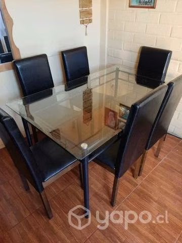 Mesa de vidrio con 6 sillas - Imagen 5