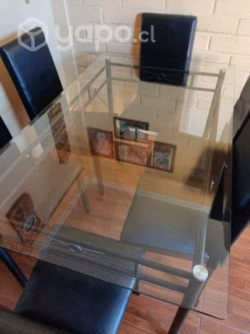 Mesa de vidrio con 6 sillas - Imagen 4