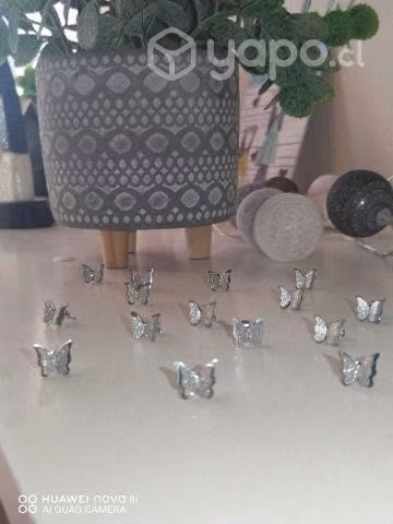 Aretes de mariposa de acero inoxidable
