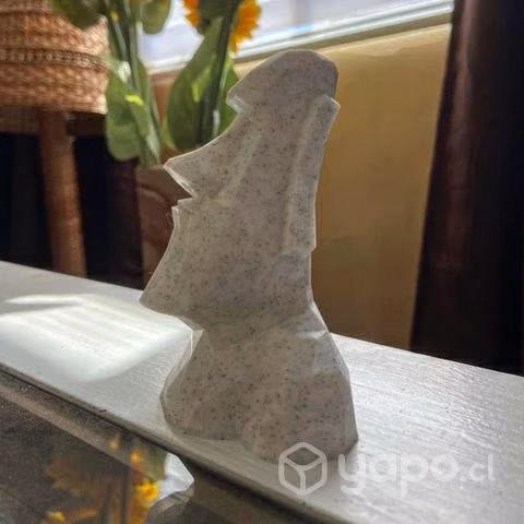 Decoración Moai efecto mármol