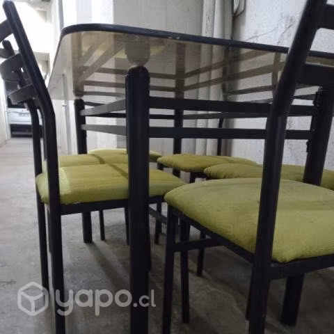 Comedor vidrio 6 sillas