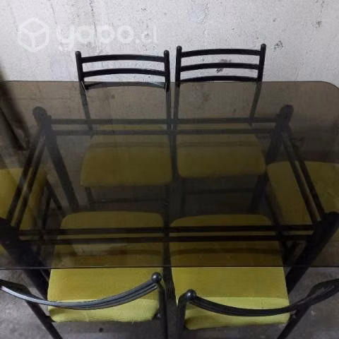 Comedor vidrio 6 sillas