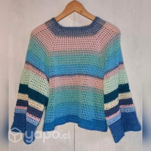 Sweater red con mangas acampanadas - Imagen 2
