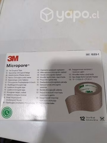 Cinta adhesiva micropore 3M de 2.5 cm x 9.1 mt