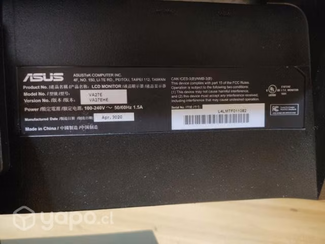 Monitor Asus 27 pulgadas - Imagen 3
