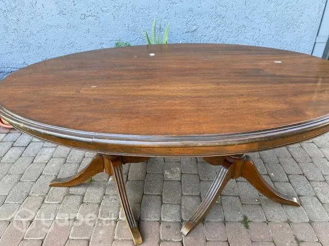 Mesa de comedor de lingue - caoba - Imagen 4