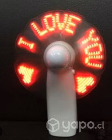 Ventilador con mensajes de amor