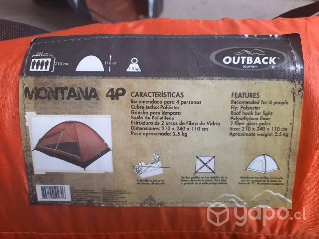 Carpa camping 4 personas