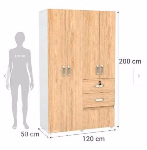 Closet 4 Puertas 2 Cajones Home Collection