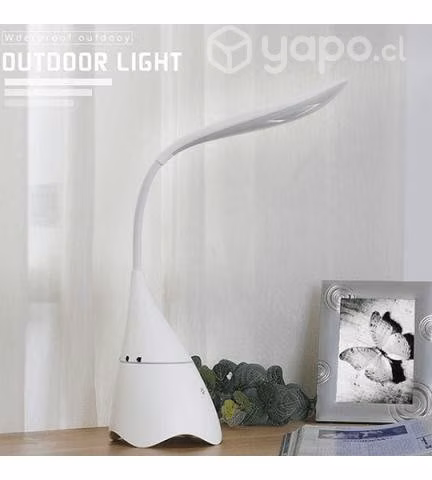 Lampara Recargable Táctil 3 Color Parlante Soporte