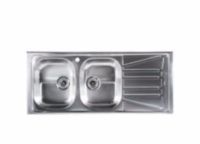 Lavaplatos teka sobreponer acero inox 120 cm