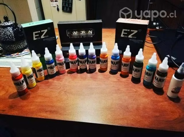 Kit Tatuaje Profesional Pen Mast, tintas y agujas