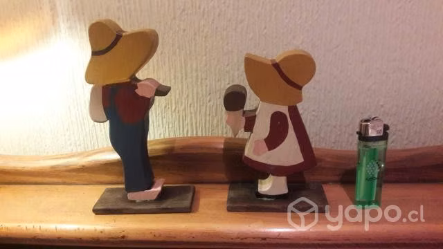 Antiguas figuras de madera ARTE sujetalibros