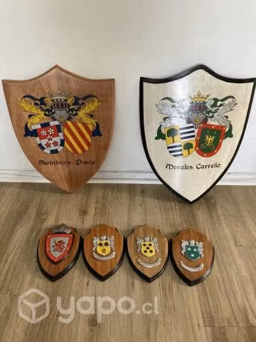 Heráldica. Escudos de familia decorativos