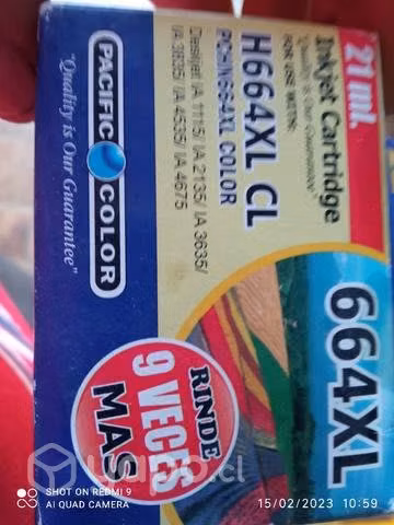 Tinta HP 664xl color alternativa de alta
