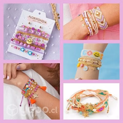 Accesorios en acero pulseras collares aretes