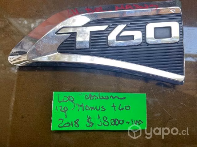 Logo tapabarro delantero izquierdo Maxus T60 2018