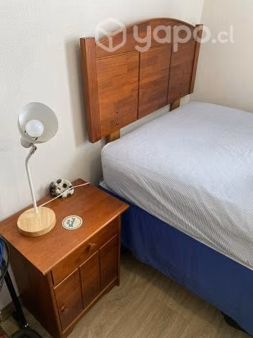 Cama Box Spring CIC Madera 1.5 plazas