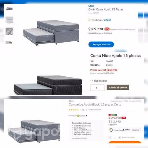 Cama nido Celta 1.5 plaza