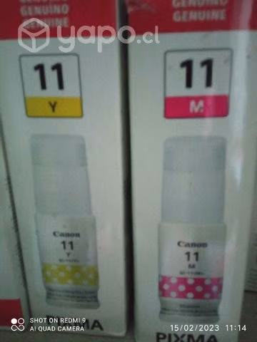 Tintas canon 11 colores originales yellow