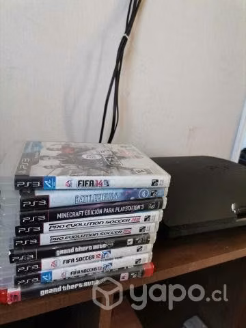 PS3 500 GB + juegos + 2 controles - Imagen 2