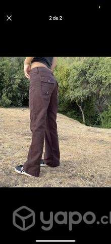 Low wasted pants cafés talla M - Imagen 2