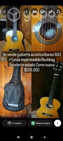 Guitarra acústica Ibanez GA3 + Funda Rockbag