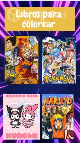 Libros para colorear animé