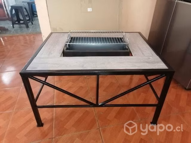 Mesa de centro con parrilla(nueva)