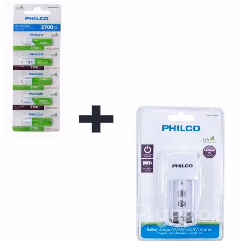 Kit cargador de pilas y bateria + pilas recargable