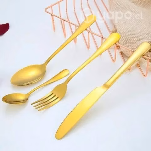 Set 24 Pcs Cuchillería Cubiertos De Lujo Maleta