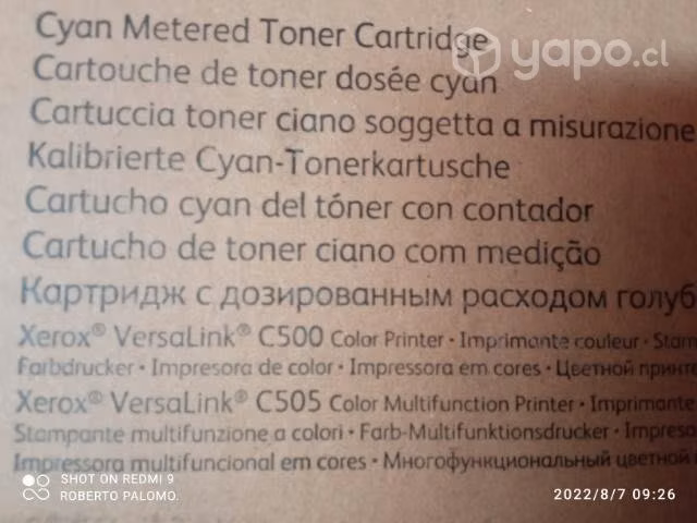 Toner xerox versalink c500/c505 originales